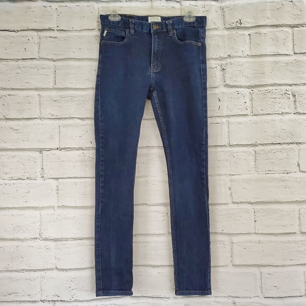 Afends dark wash junky skinny jeans mid rise jeans